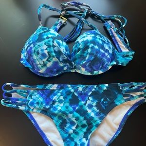 Blue Tie Dye Bikini